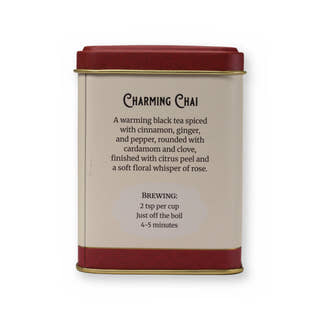 Charming Chai spiced & floral chai, small tin, back