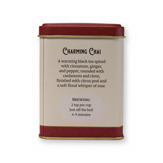 Charming Chai spiced & floral chai, small tin, back