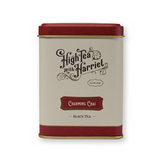 Charming Chai spiced & floral chai, small tin, front