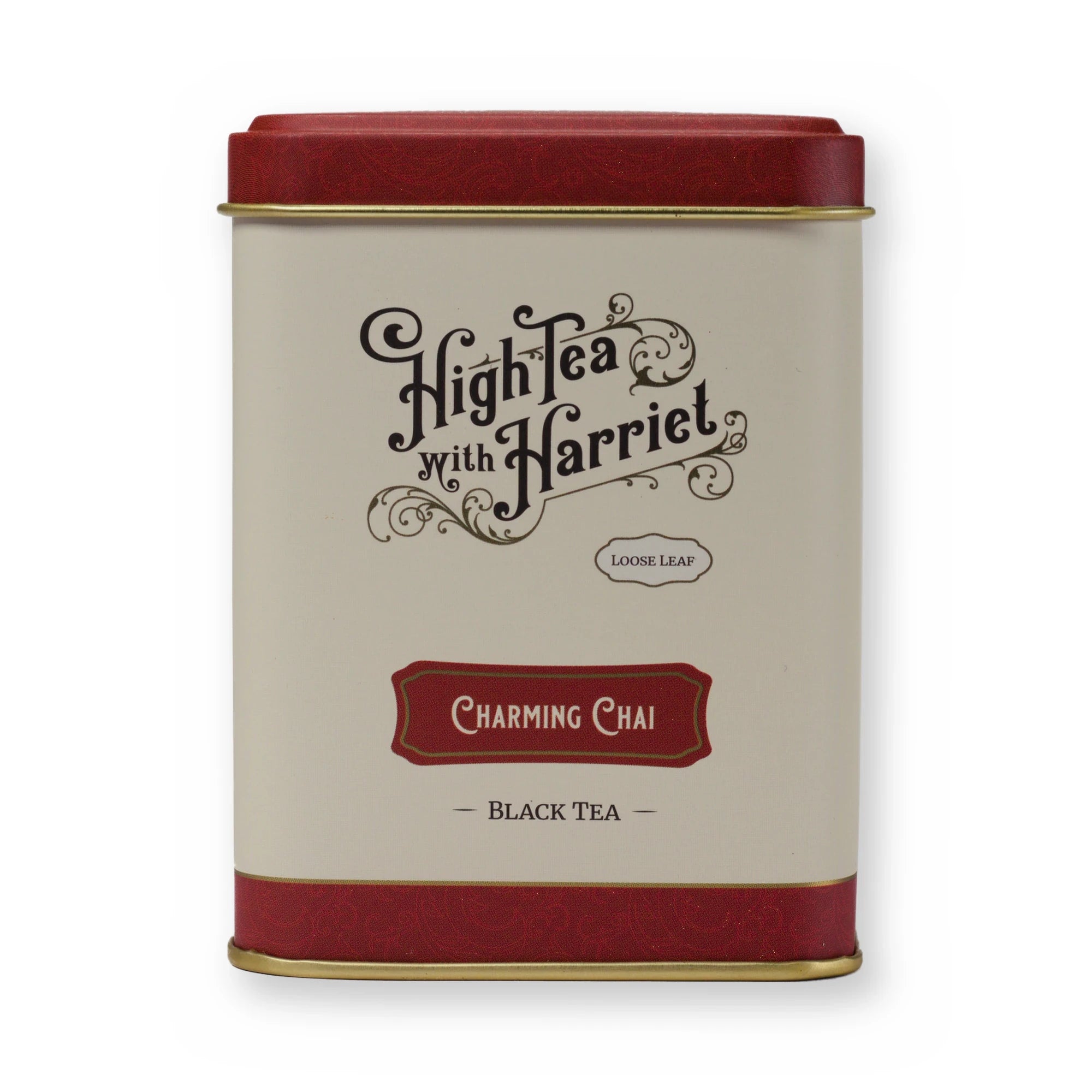 Charming Chai spiced & floral chai, small tin, front