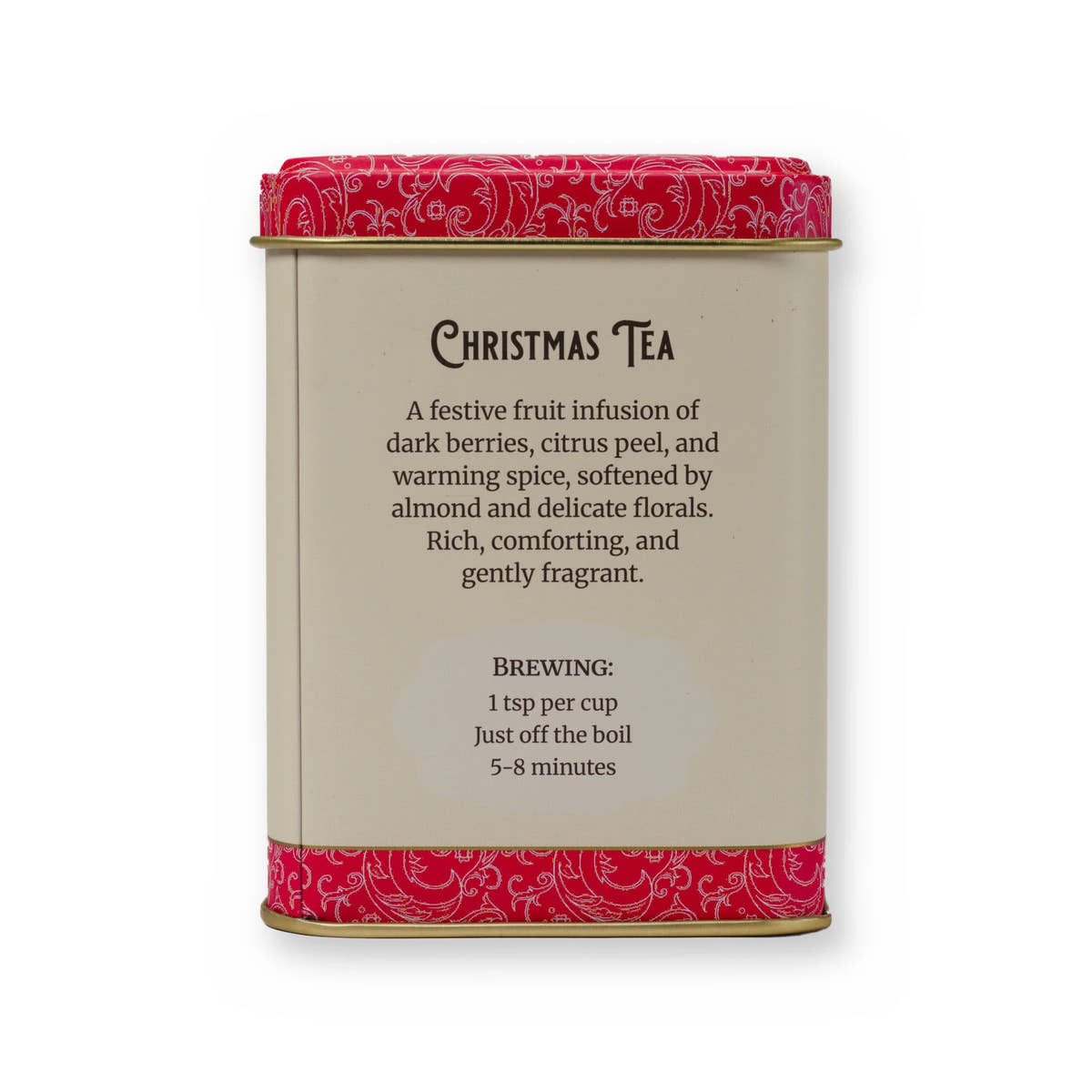 Christmas Tea fruity & festive fruit tisane, small tin, back