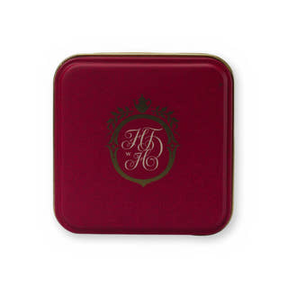 Crimson Reserve smooth & strong black tea, small tin, lid from above