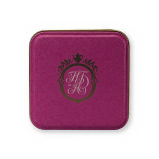 Duchess of Bedford floral & creamy black tea, small tin, lid from above