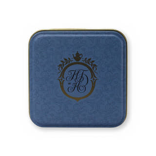 Earl Grey bright & citrusy black tea, small tin, lid from above