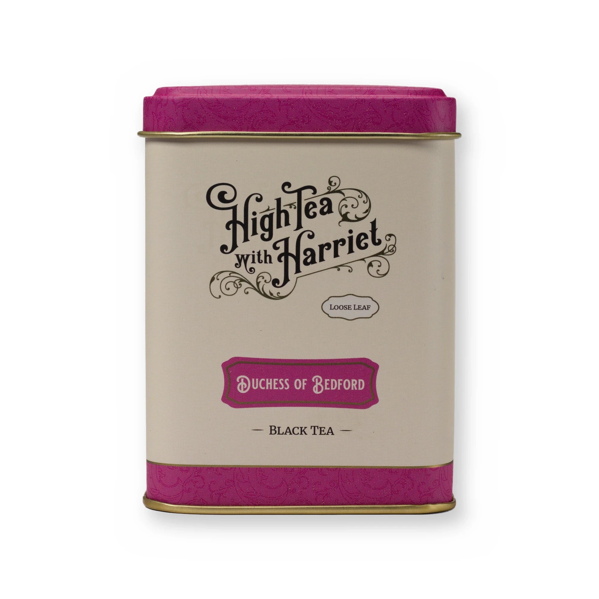 Empty Duchess of Bedford tin, small tin, front