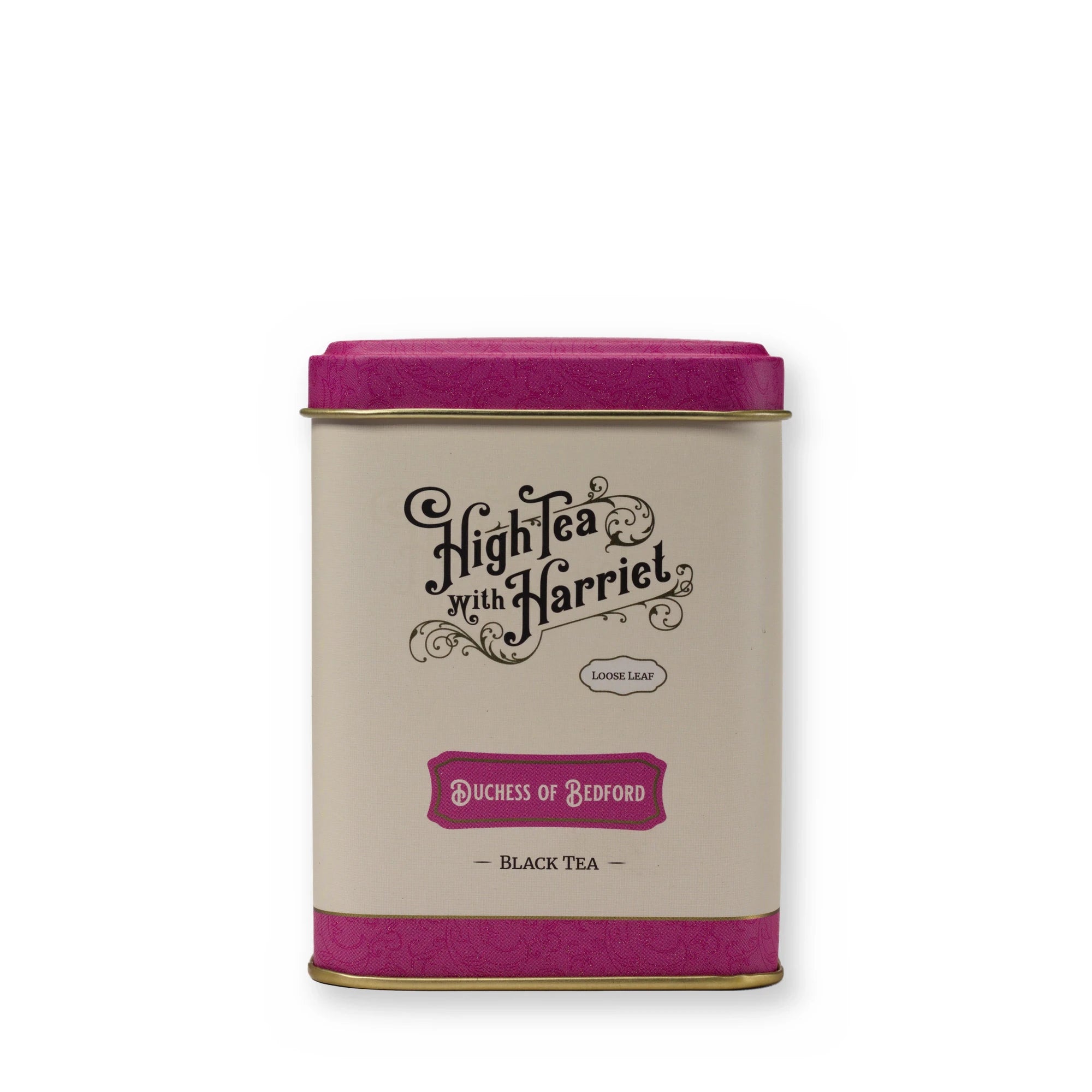 Empty Duchess of Bedford tin, small tin, size comparison