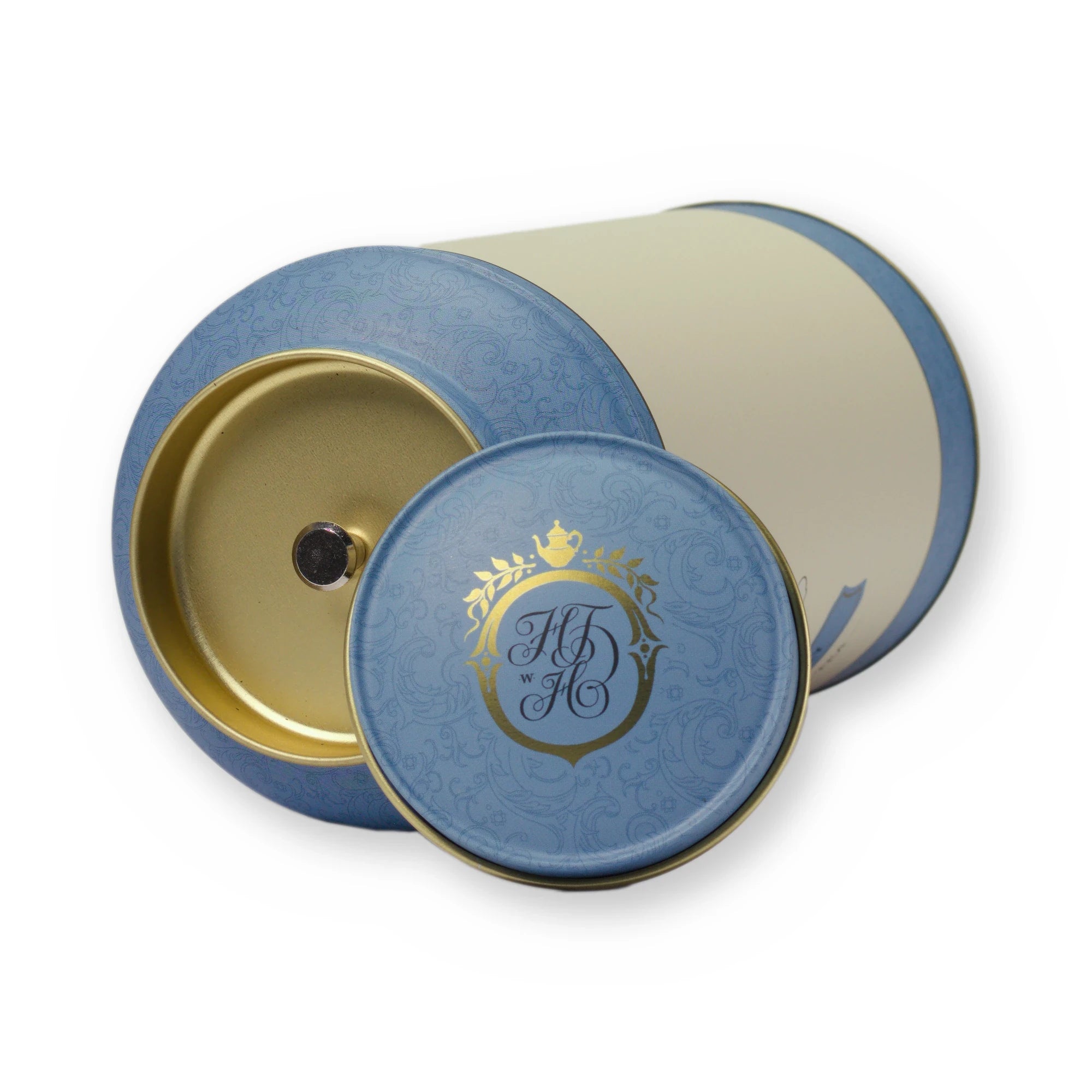 Empty Earl Grey tin, large tin, lid