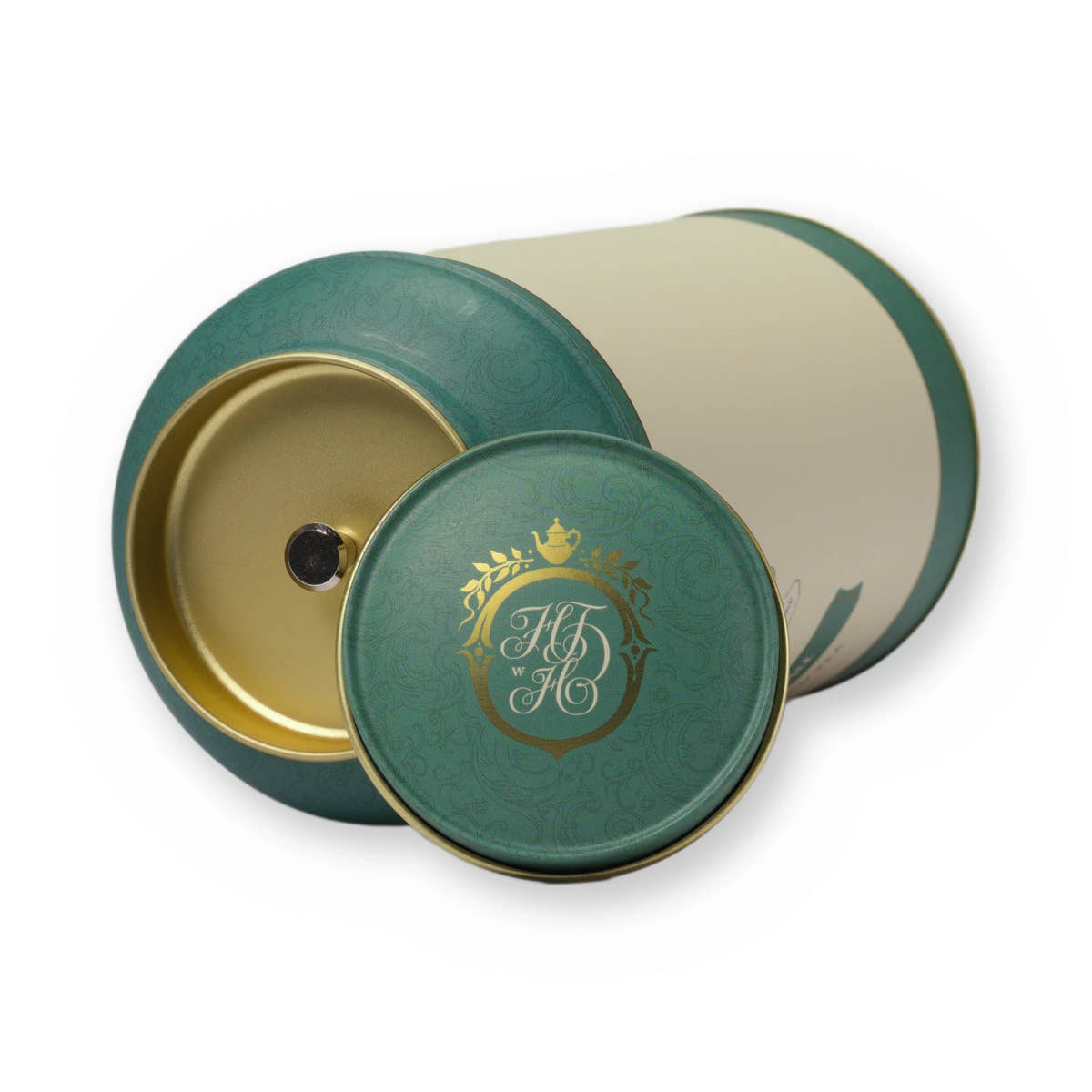 Empty Elevenses tin, large tin, lid