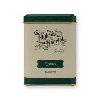 Empty Elevenses tin, small tin, front