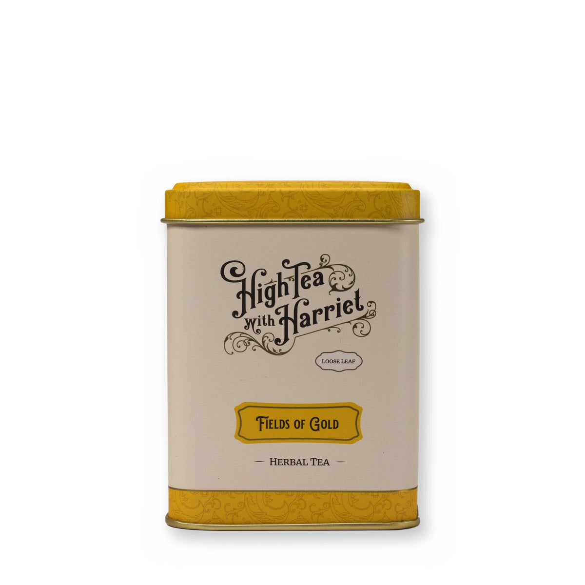 Empty Fields of Gold tin, small tin, size comparison