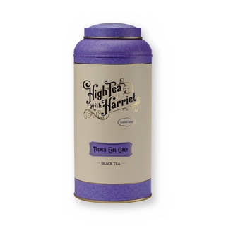 Empty French Earl Grey tin, large tin, front