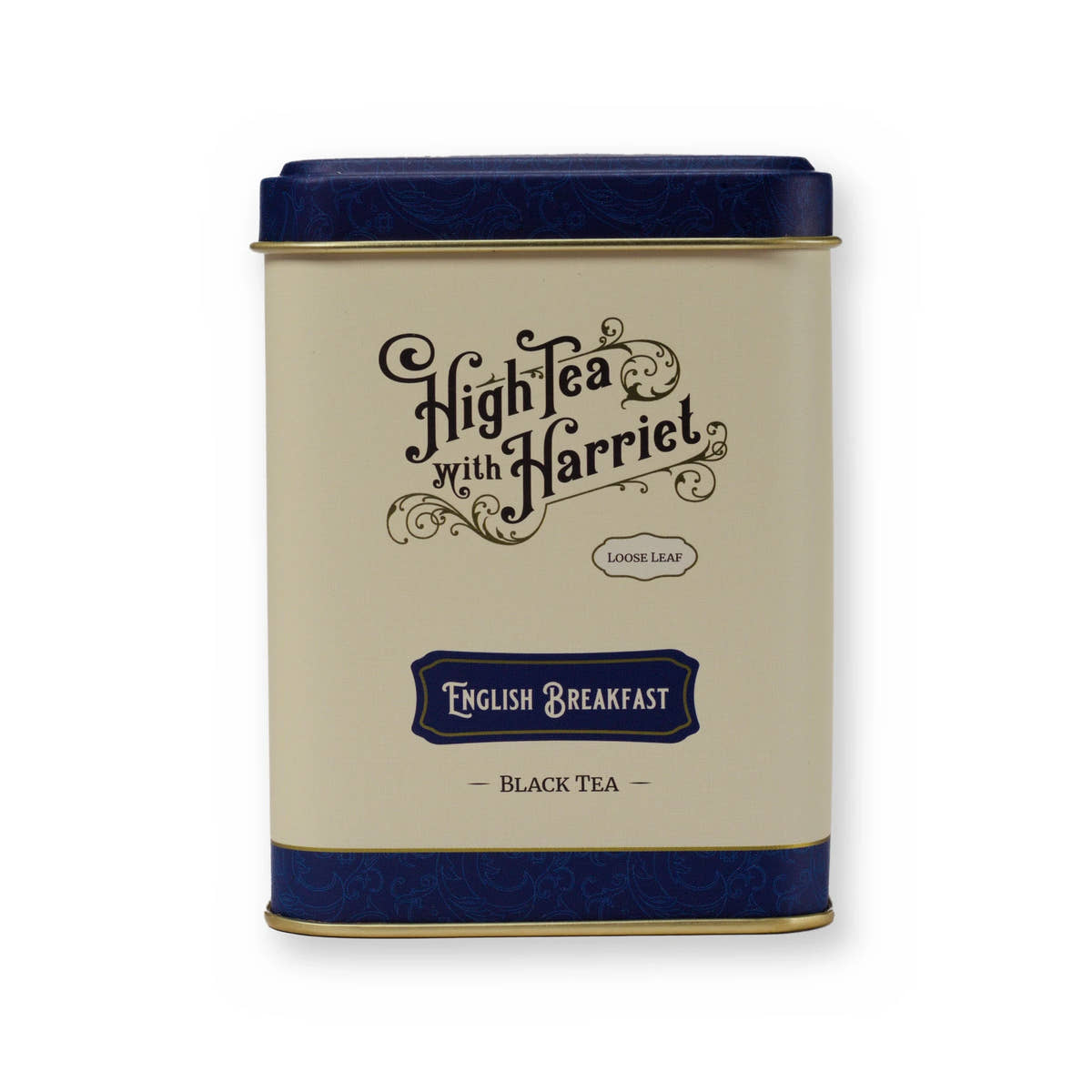 English Breakfast malty & smooth black tea, small tin, front