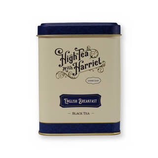English Breakfast malty & smooth black tea, small tin, front