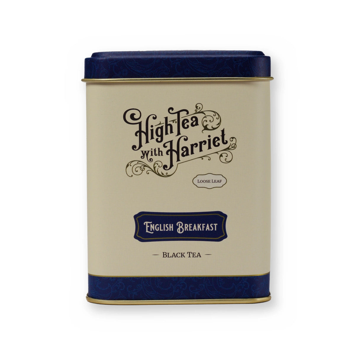 English Breakfast malty & smooth black tea, small tin, front