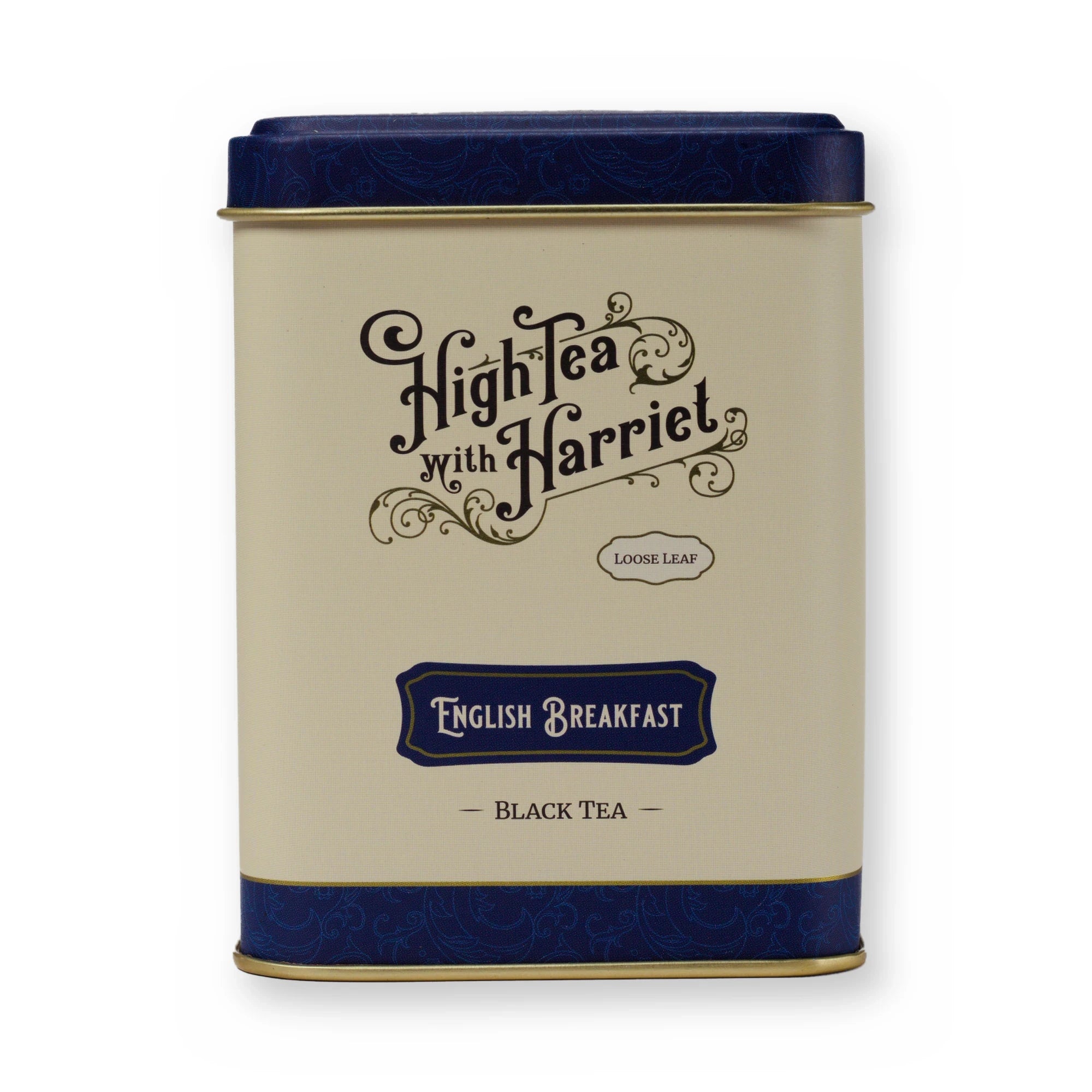 English Breakfast malty & smooth black tea, small tin, front