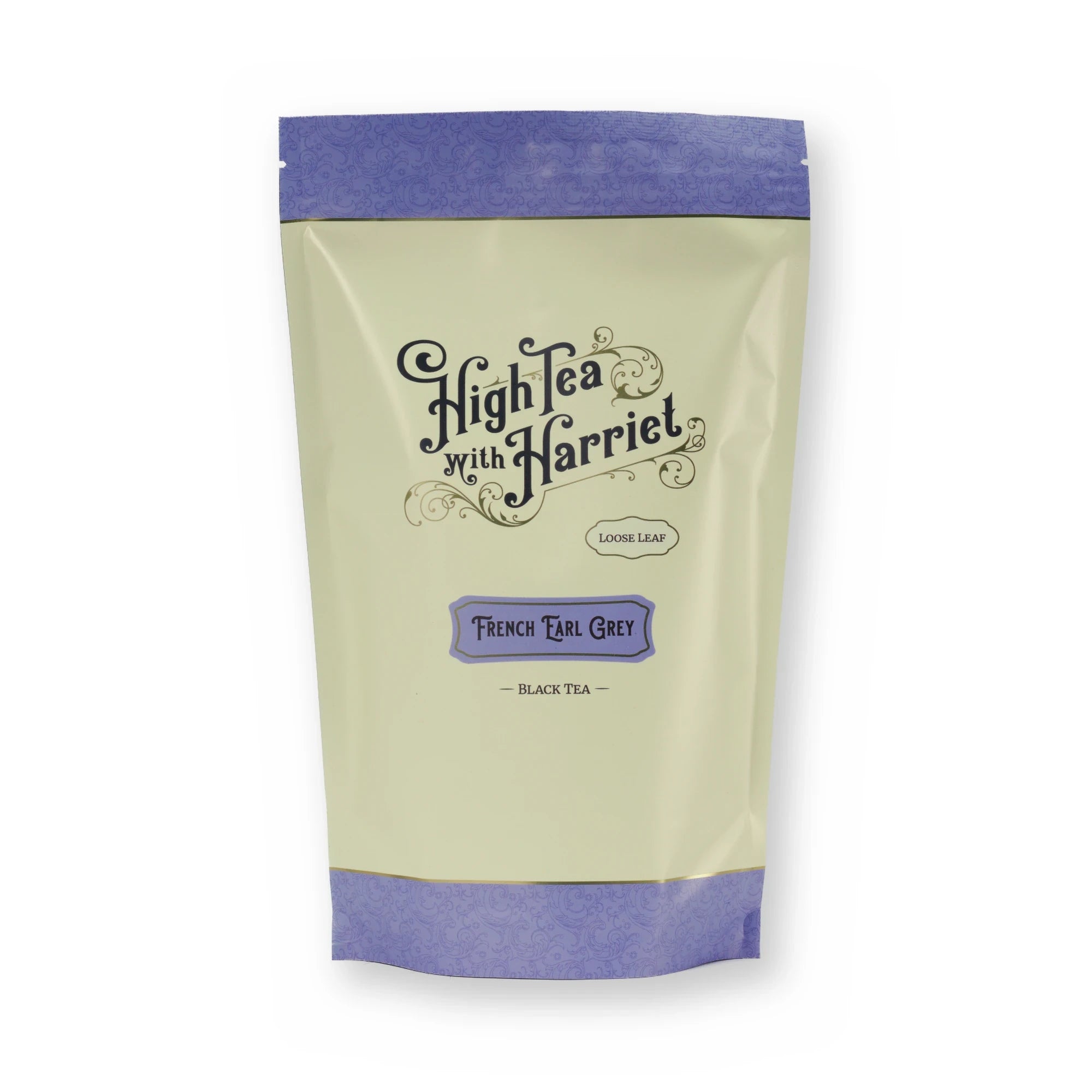 French Earl Grey apricot & floral black tea, pouch, front