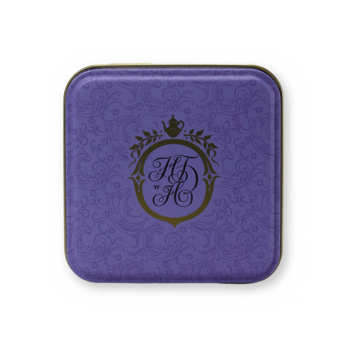 French Earl Grey apricot & floral black tea, small tin, lid from above