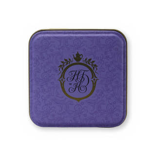 French Earl Grey apricot & floral black tea, small tin, lid from above