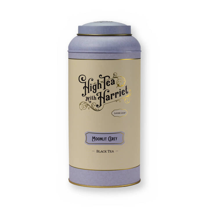 Moonlit Grey earl grey cream black tea, large tin, front