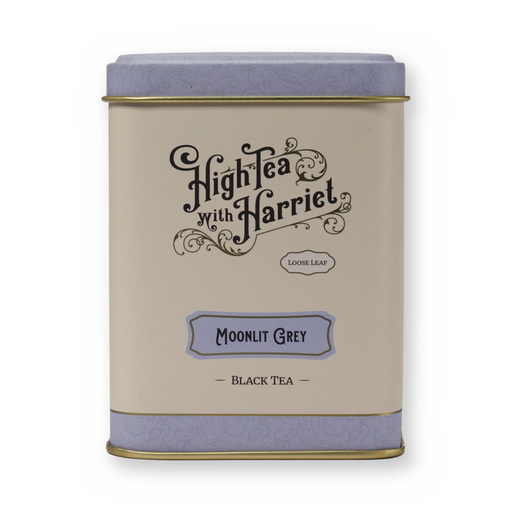 Moonlit Grey earl grey cream black tea, small tin, front