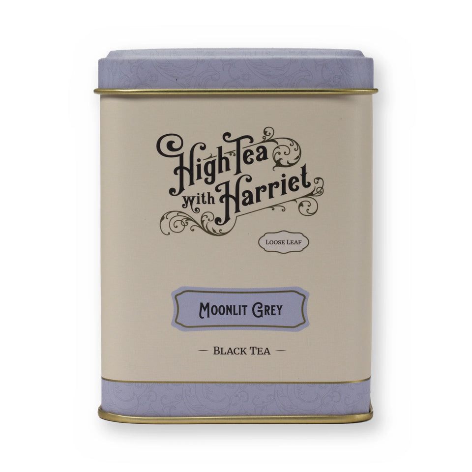 Moonlit Grey earl grey cream black tea, small tin, front