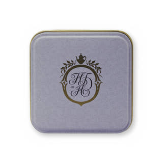 Moonlit Grey earl grey cream black tea, small tin, lid from above