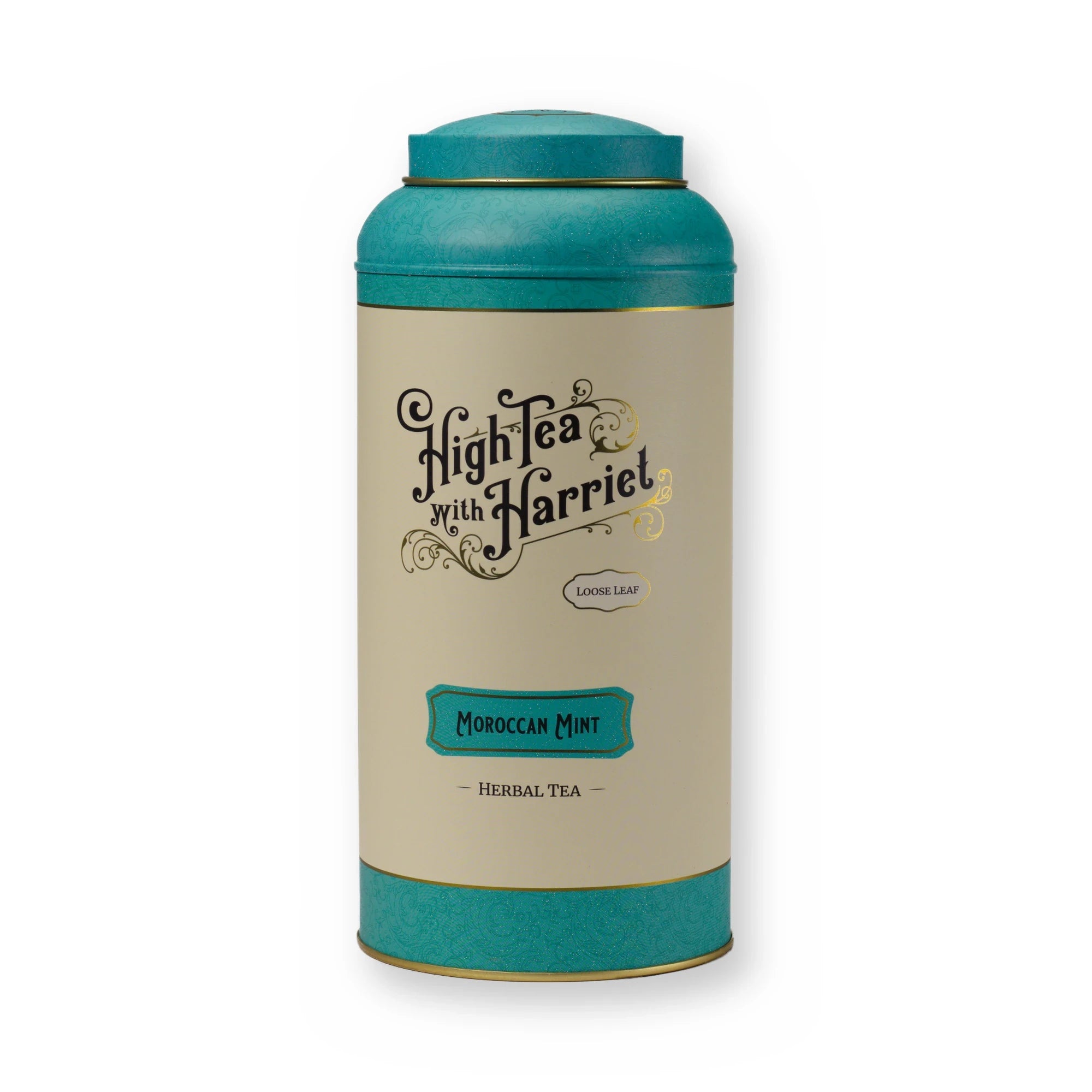 Moroccan Mint mint & florals herbal tea, large tin, front