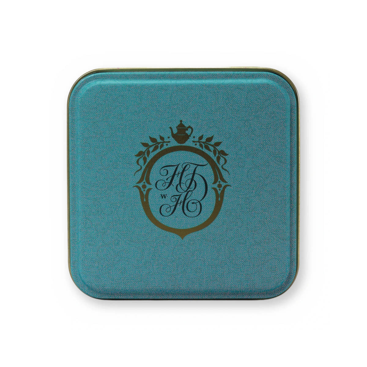 Moroccan Mint mint & florals herbal tea, small tin, lid from above