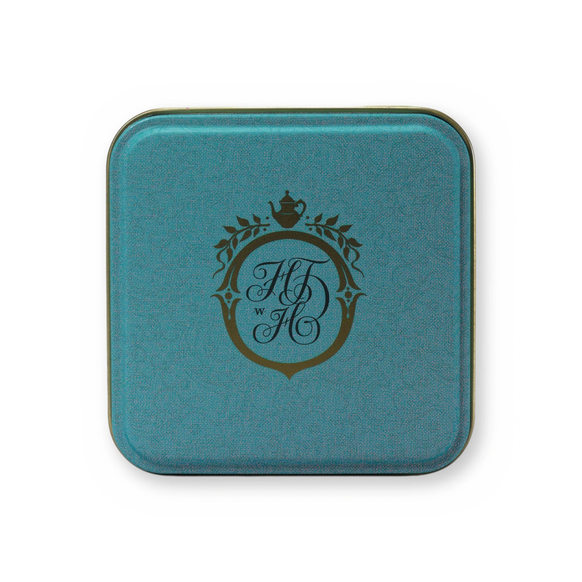 Moroccan Mint mint & florals herbal tea, small tin, lid from above
