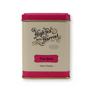 Peach Blush peach & hibiscus fruit tisane, small tin, front