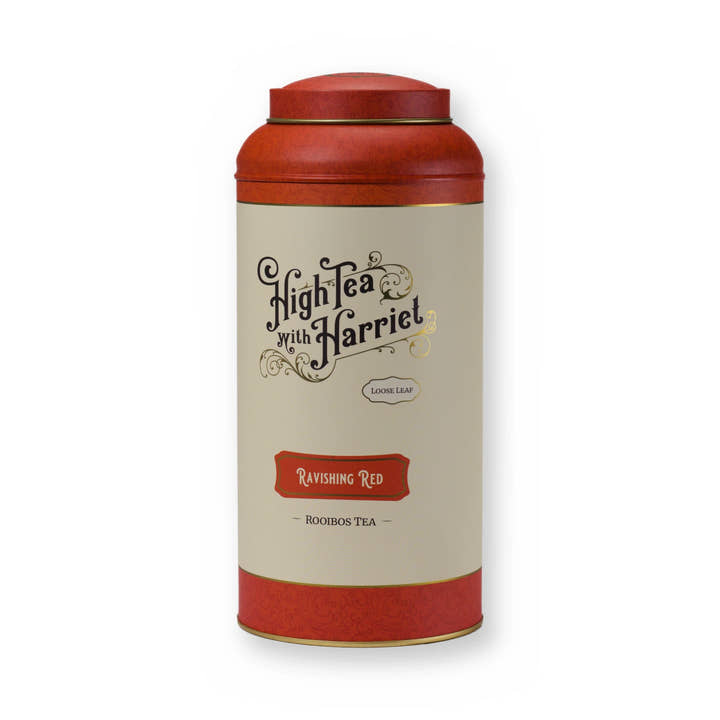 Ravishing Red orange & vanilla rooibos, large tin, front