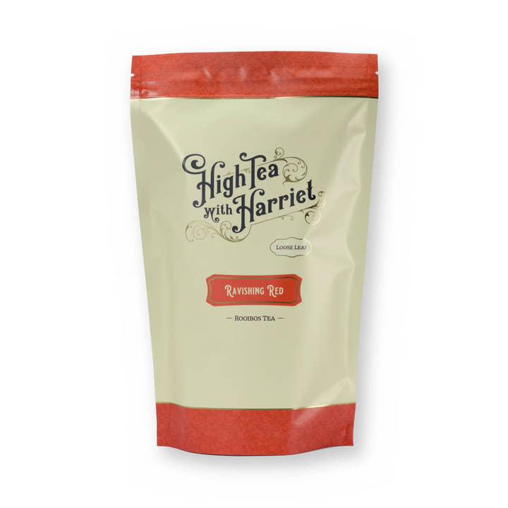 Ravishing Red orange & vanilla rooibos, pouch, front
