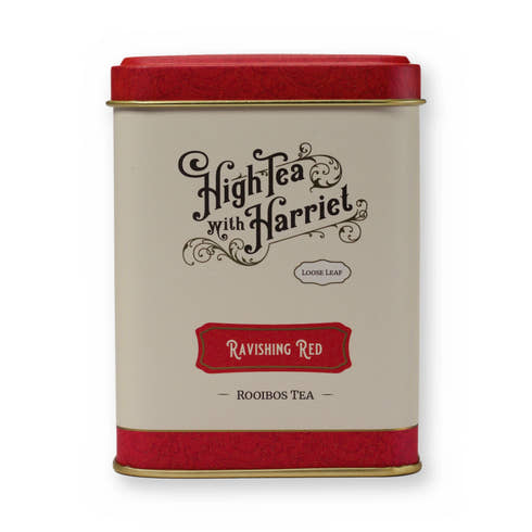 Ravishing Red orange & vanilla rooibos, small tin, front