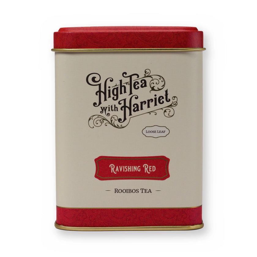 Ravishing Red orange & vanilla rooibos, small tin, front