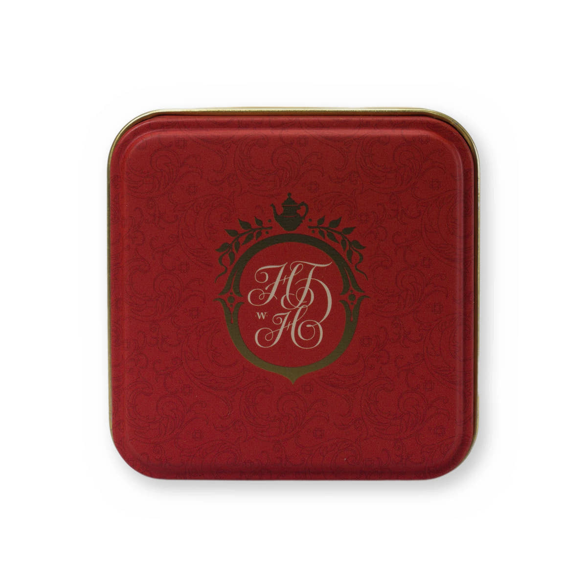 Ravishing Red orange & vanilla rooibos, small tin, lid from above