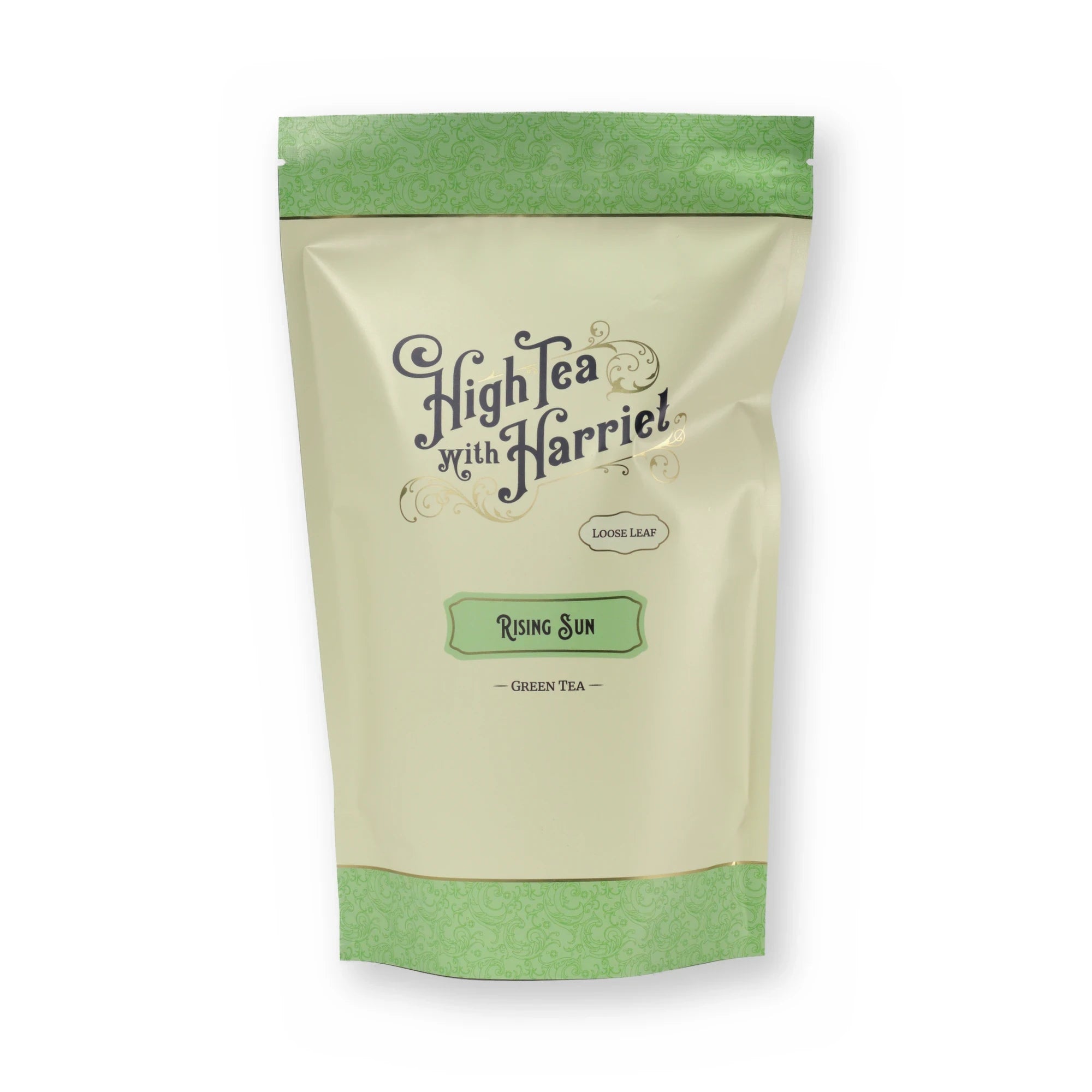 Rising Sun pineapple & blossom green tea, pouch, front