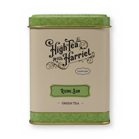 Rising Sun pineapple & blossom green tea, small tin, front