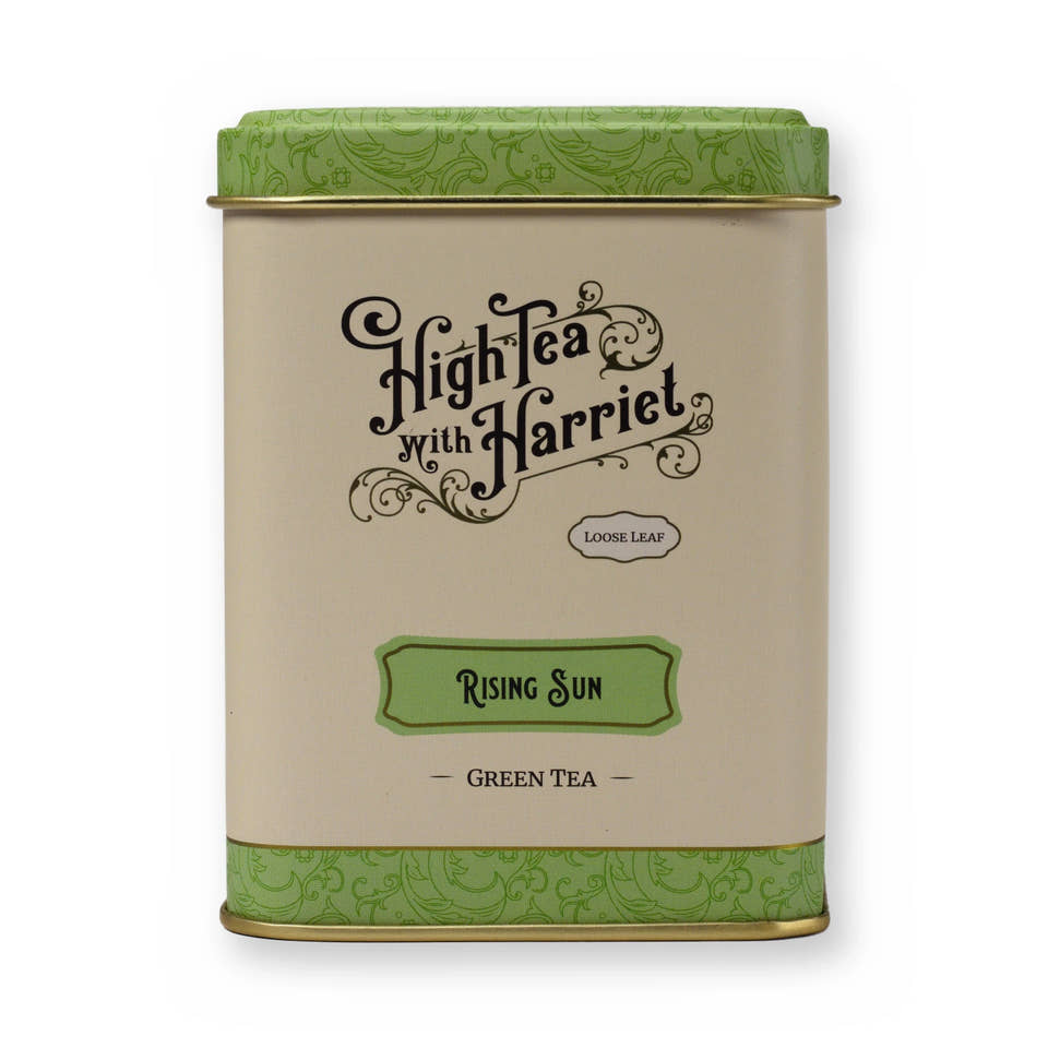 Rising Sun pineapple & blossom green tea, small tin, front