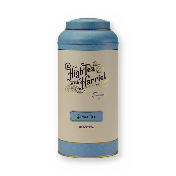 Sunday Tea malt & vanilla black tea, large tin, front