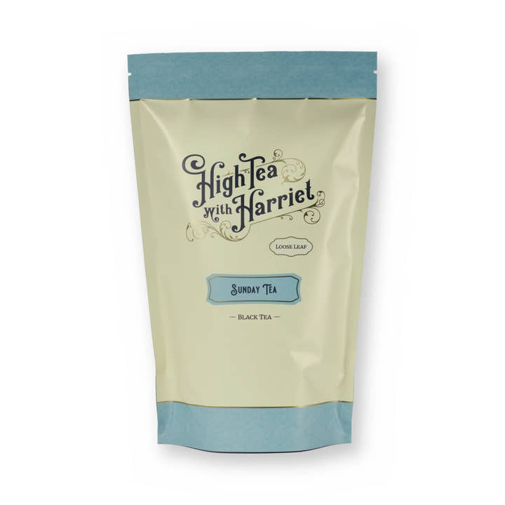 Sunday Tea malt & vanilla black tea, pouch, front