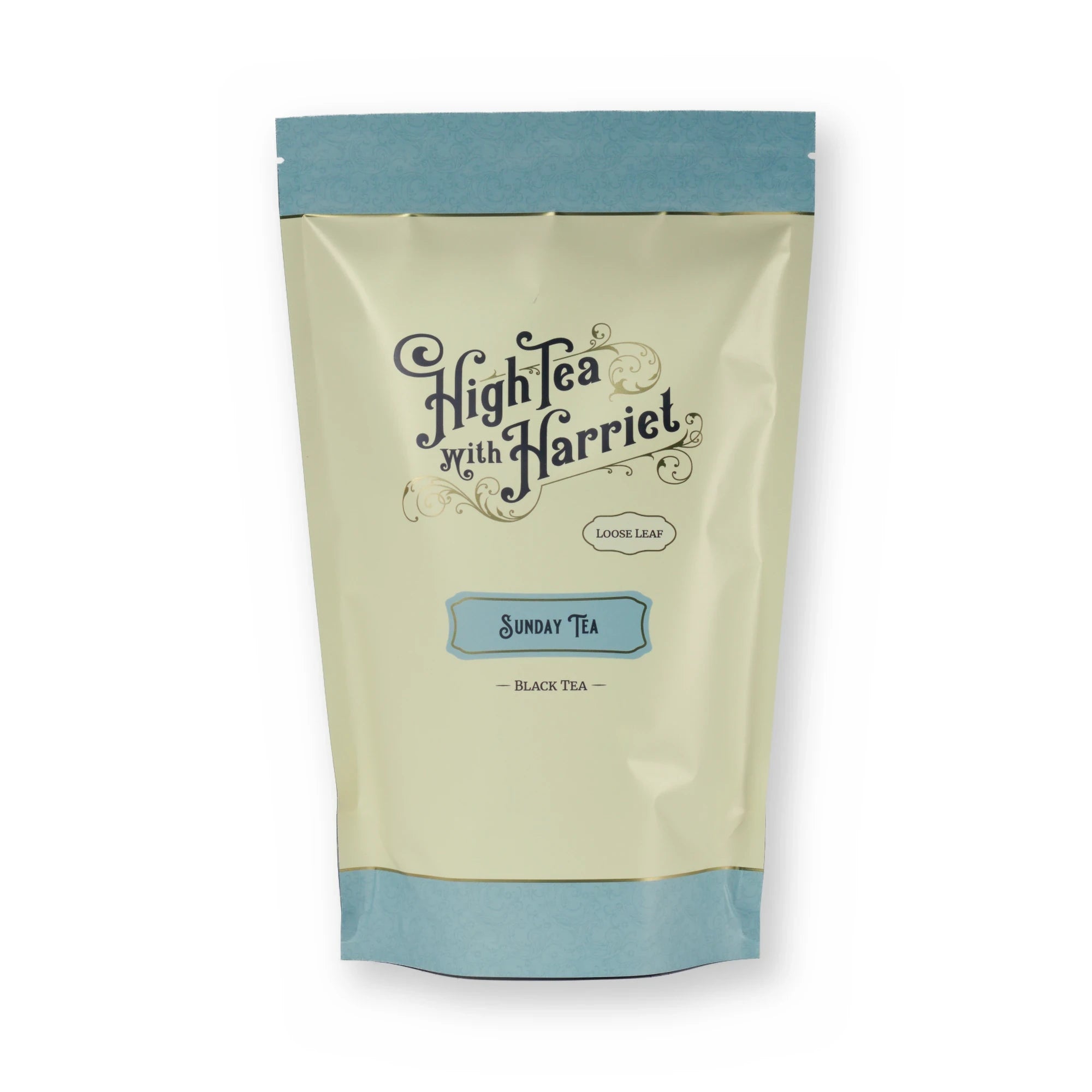 Sunday Tea malt & vanilla black tea, pouch, front