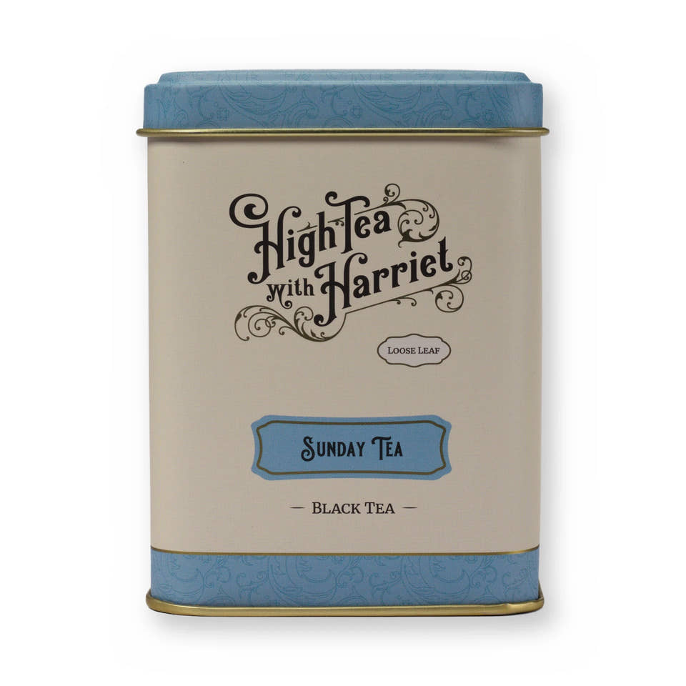 Sunday Tea malt & vanilla black tea, small tin, front