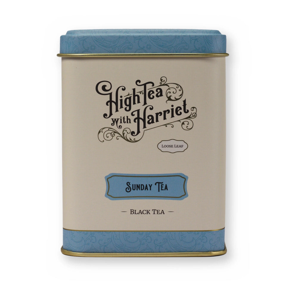 Sunday Tea malt & vanilla black tea, small tin, front