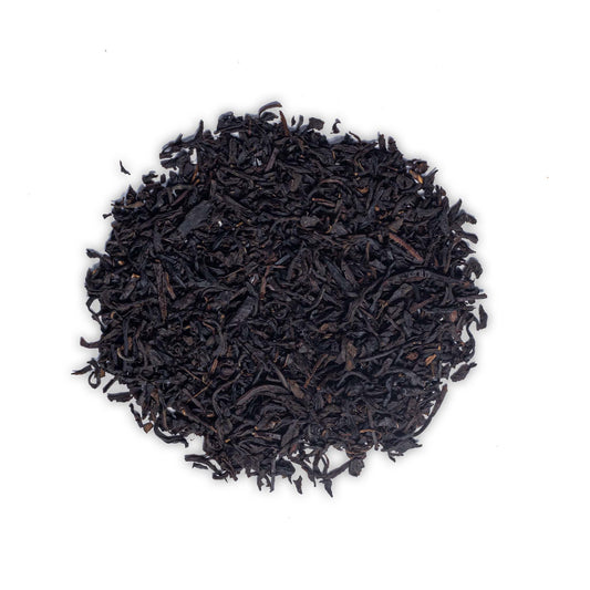 Loose leaf Wedding Tea by High Tea with Harriet featuring premium black tea leaves with delicate Earl Grey Cream aroma on white background