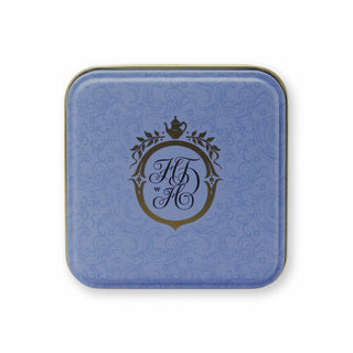 White Night mirabelle fruit white tea, small tin, lid from above