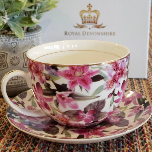 Lily Rainbow Big Cup & Saucer Set